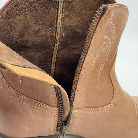 Ariat Darlin Western Brown Ankle Boots Side Zip Womens Sz 9 B Style 10017323 - Picture 5 of 8